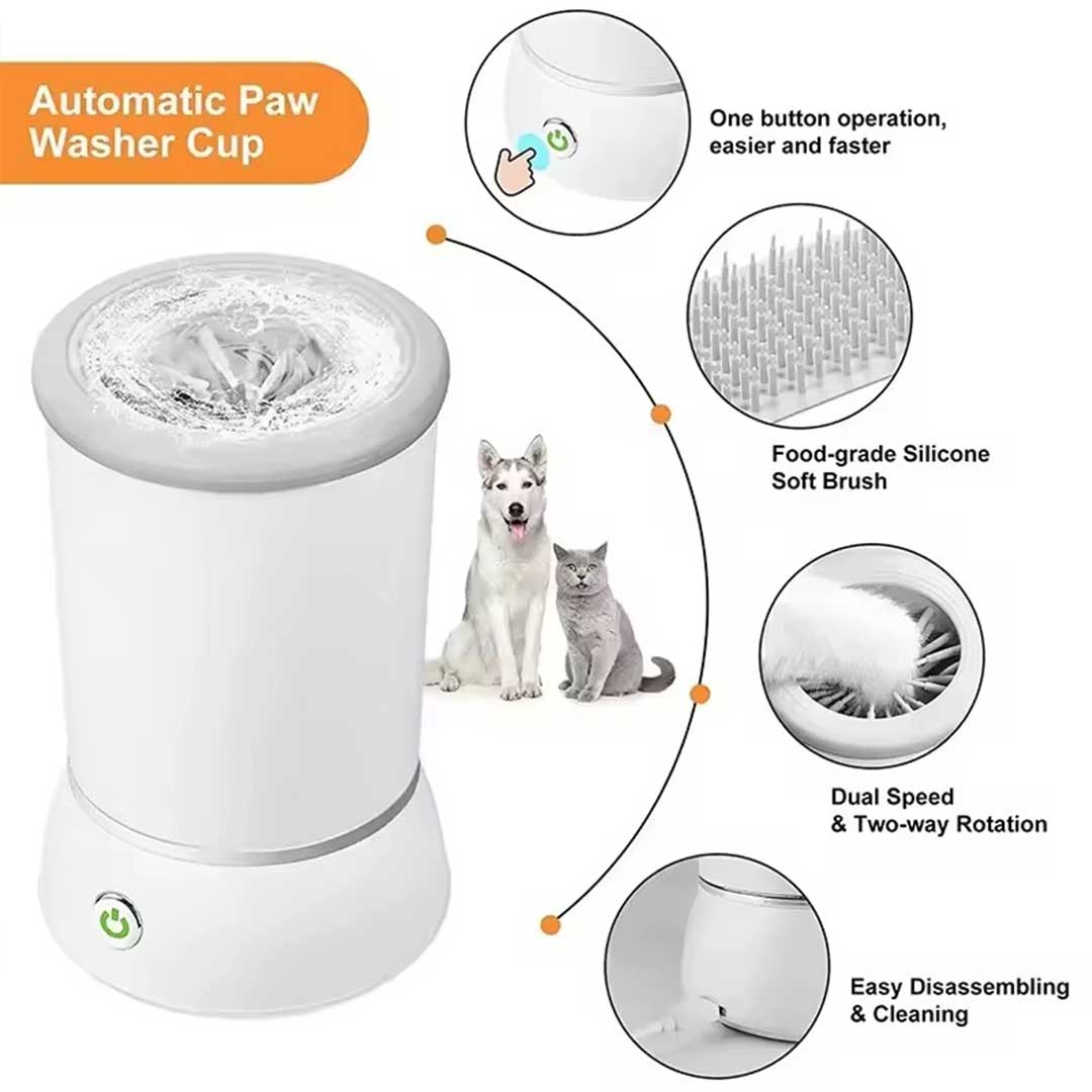 Automatic Rechargeable Smart Pet Paw Cleaner for Dogs & Cats