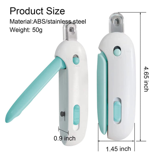 Pet Nail Clipper  for Cat & Dog Claws with 4 Gears & Nail File
